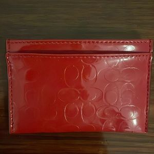 Coach Red Card Holder
